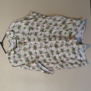 Sonoma Tie-dye Button Down Shirt Sleeve Blouse